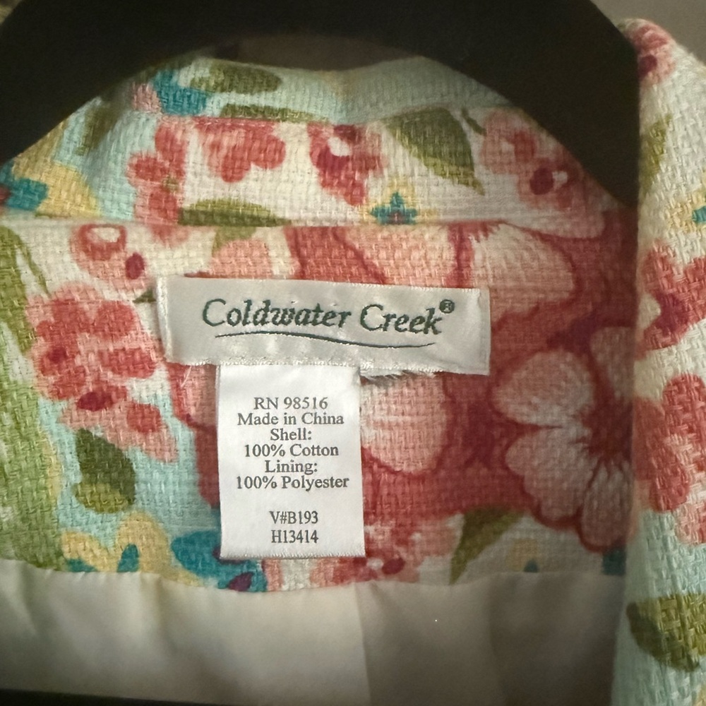 Coldwater Creek Multicolor Floral Blazer